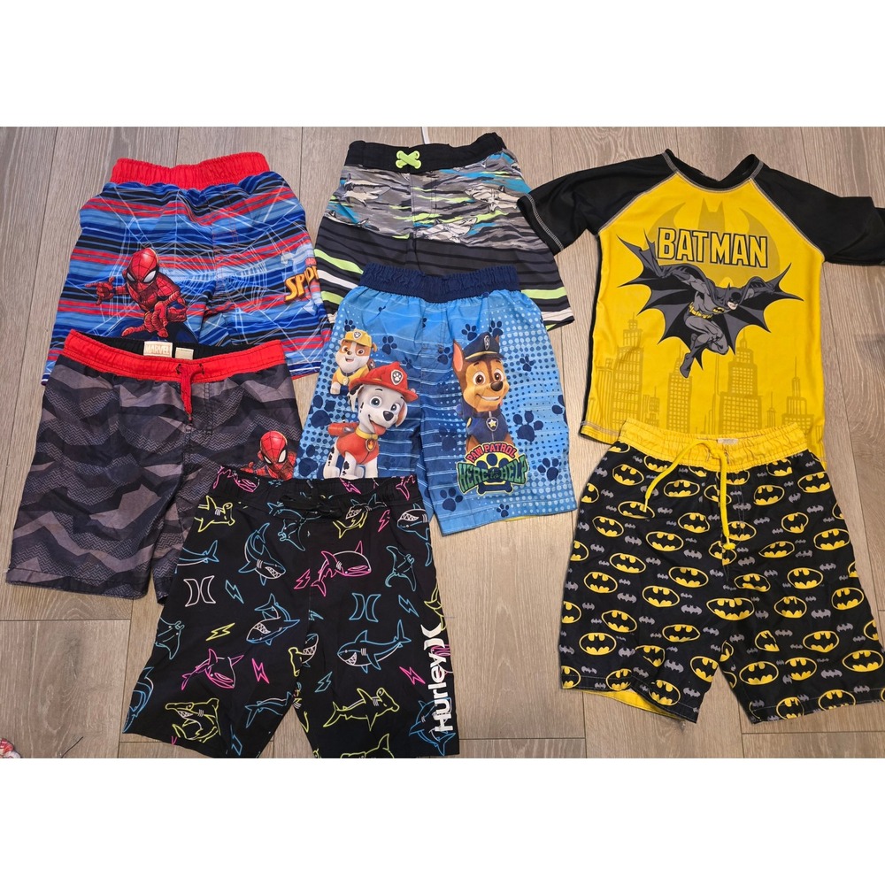 Boys Swim Trunks Lot Size 4/5 7pc